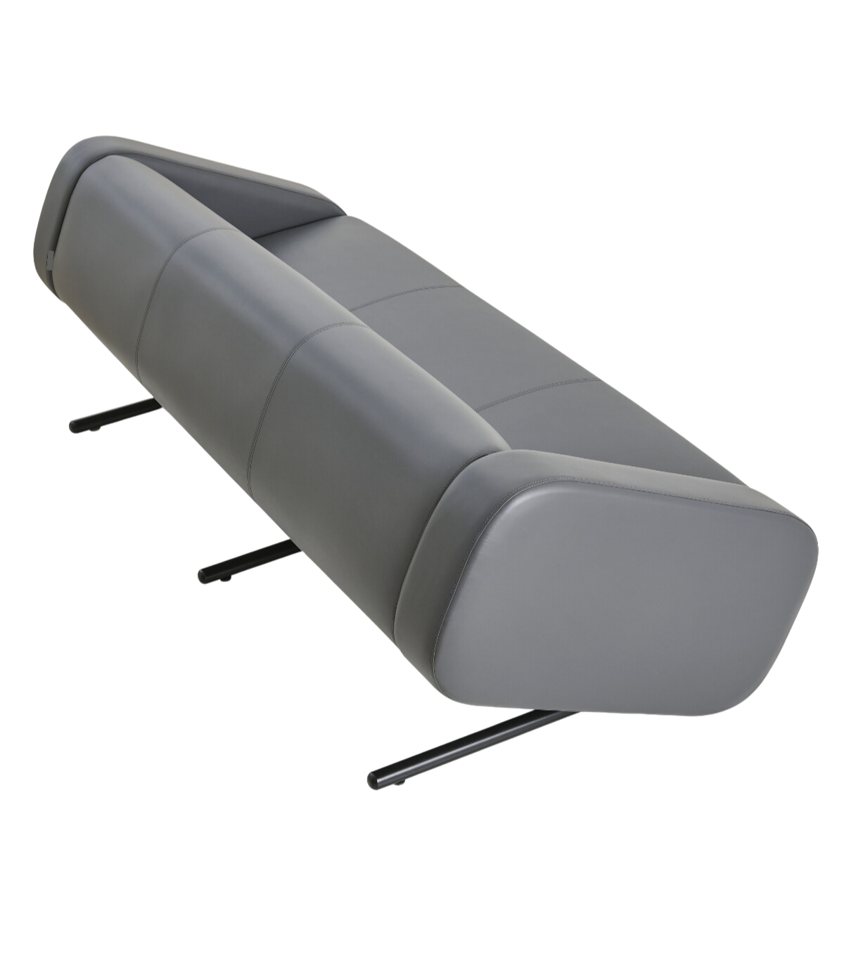 Rizzo Symmetrical Sofa Leather Gray