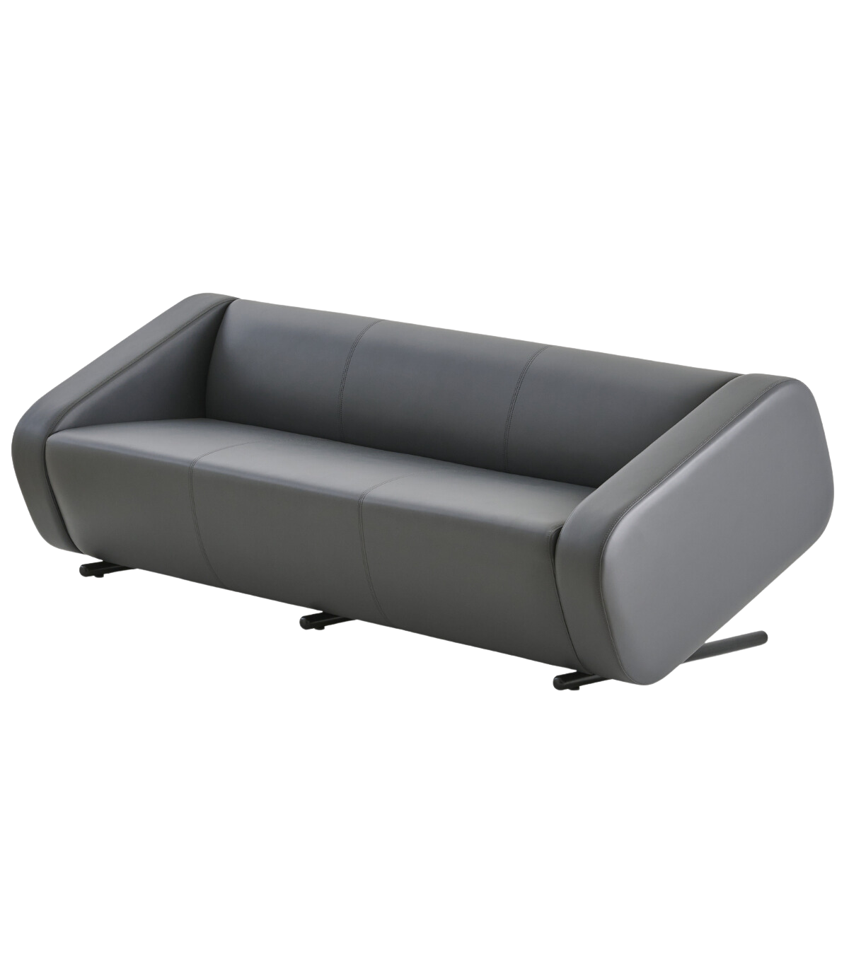 Rizzo Symmetrical Sofa Leather Gray