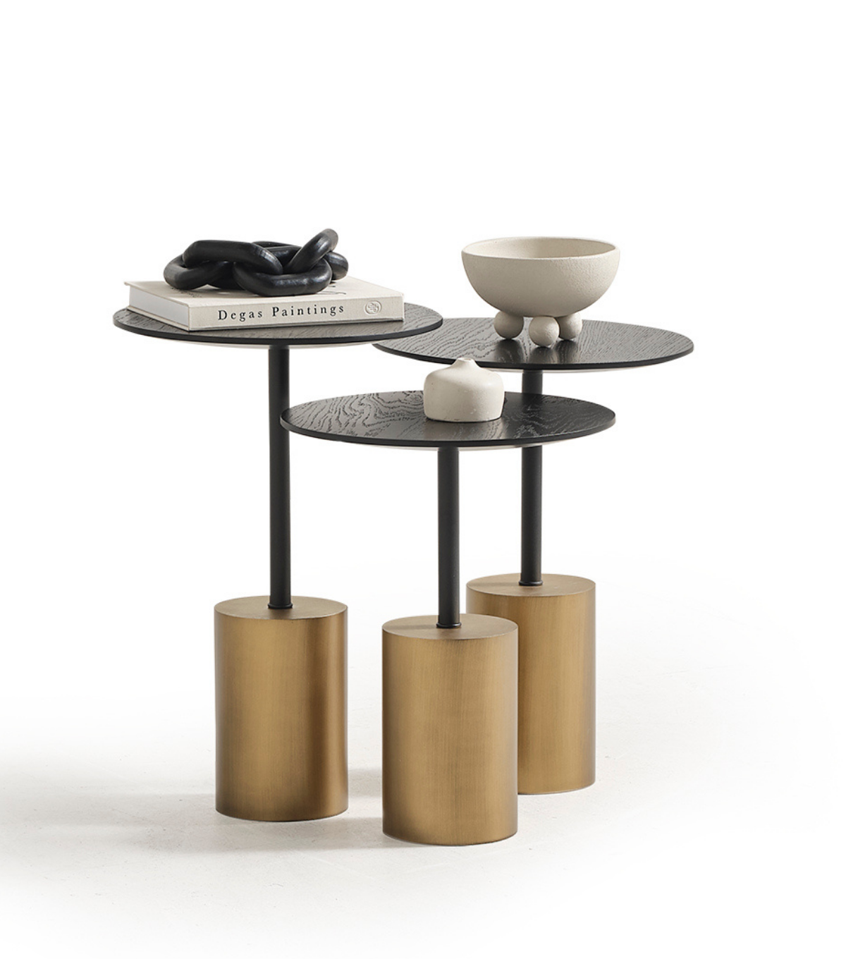 Saignon Wooden Triple Side Table Set