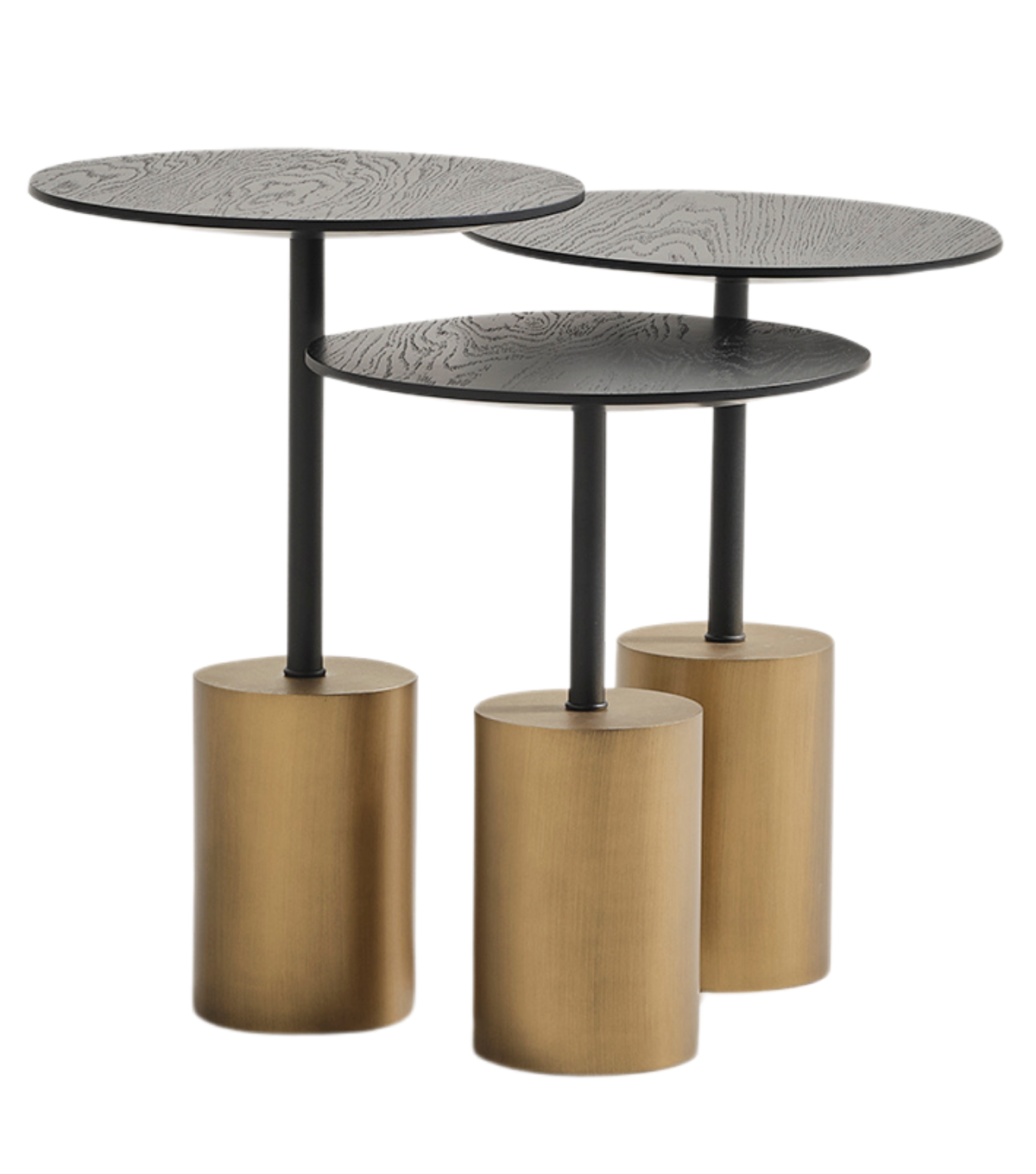 Saignon Wooden Triple Side Table Set