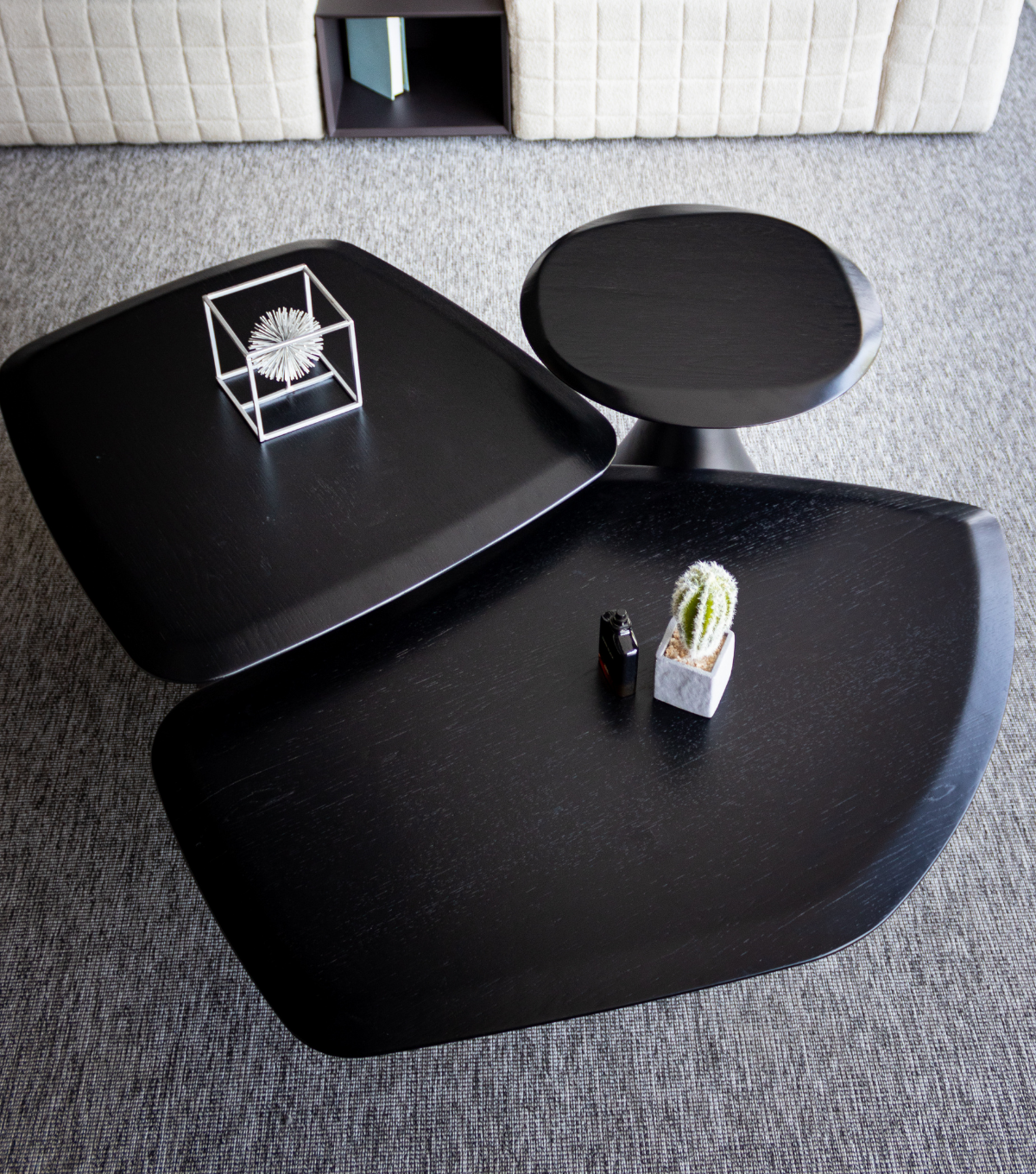 Salerno Wooden Side Table Black