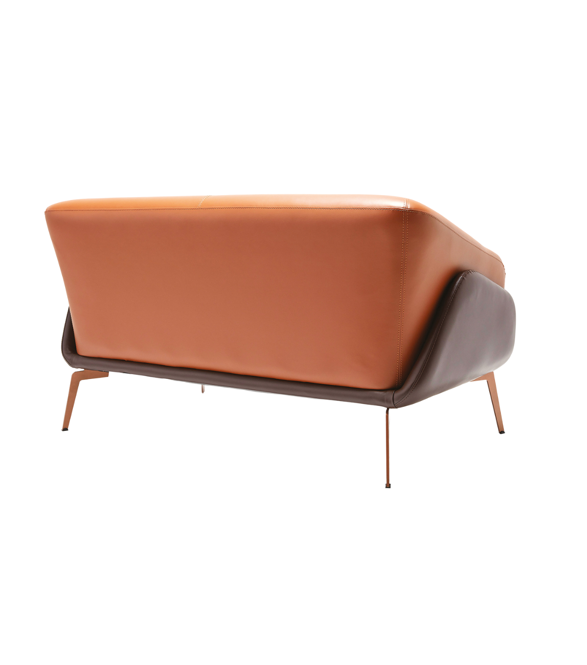 Tilda Leather Double Sofa Brown