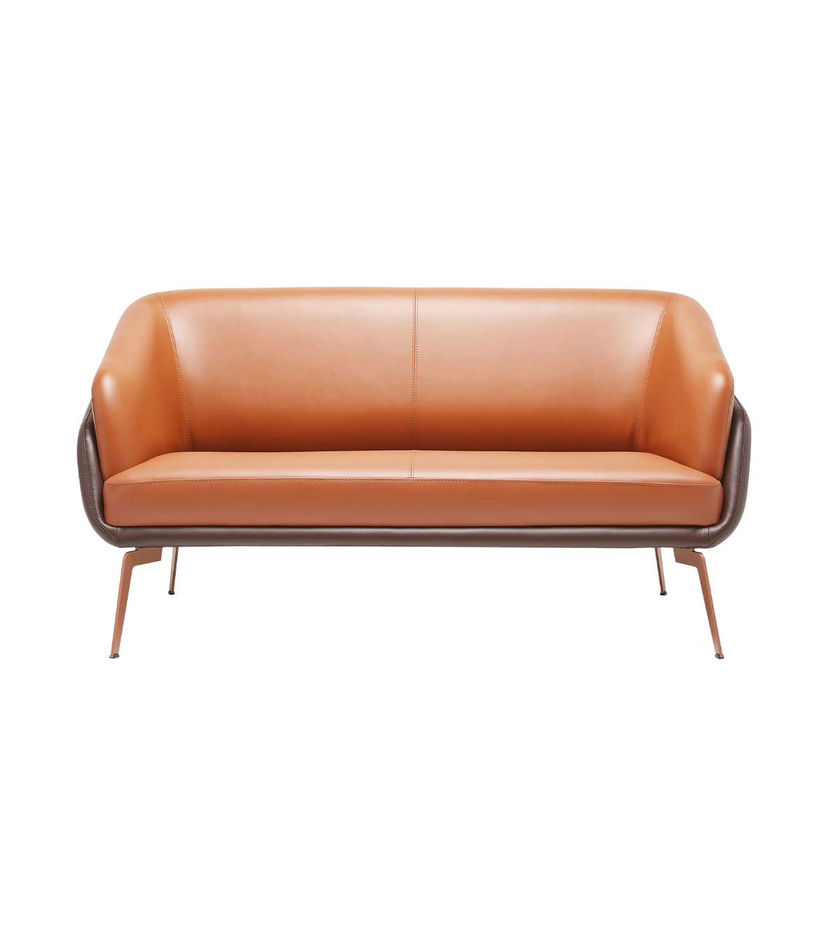 Tilda Leather Double Sofa Brown