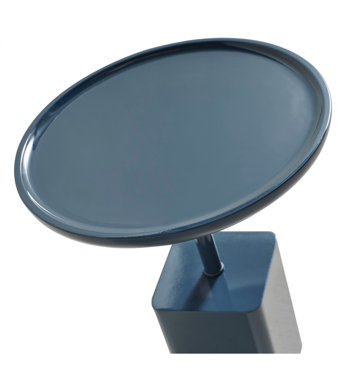 Zermatt Wooden Triple Side Table Set Lacquered Blue
