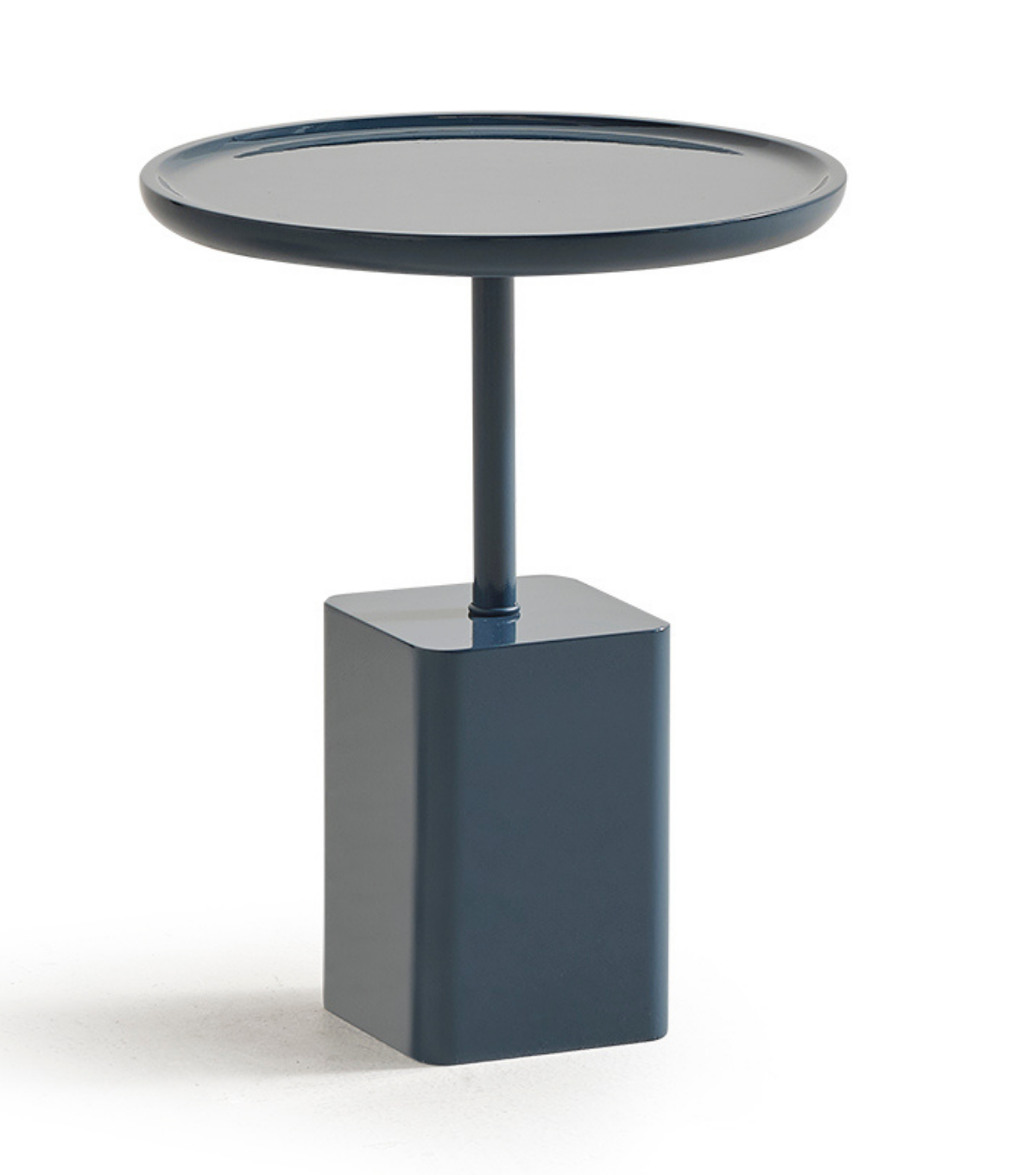 Zermatt Wooden Triple Side Table Set Lacquered Blue