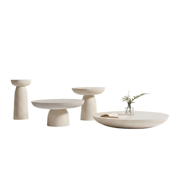 Ahama Dörtlü Sehpa Takımı Beton Bej