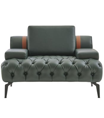 Alex Kapitone Armchair Leather Green
