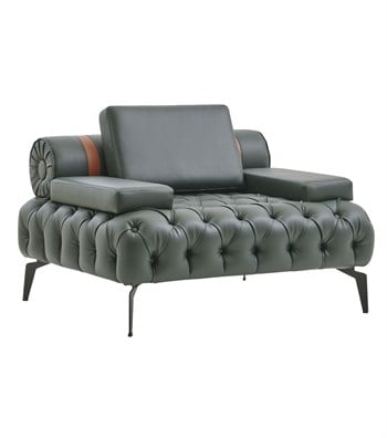 Alex Kapitone Armchair Leather Green