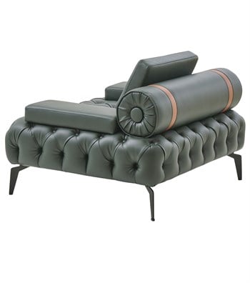 Alex Kapitone Armchair Leather Green
