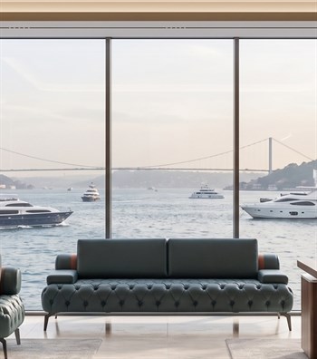 Alex Kapitone Sofa Leather Green