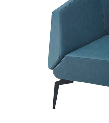 Allegro Metal Ayak Deri Mavi Berjer