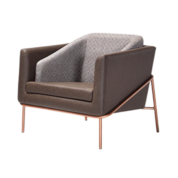 Anton Rose Metal Ayak Deri Detay Kahverengi Berjer