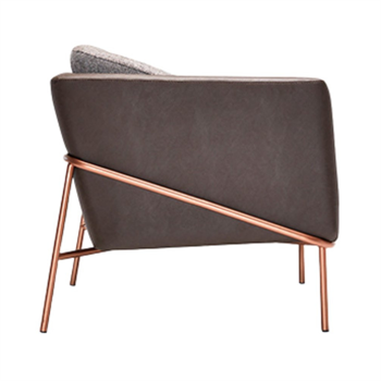 Anton Rose Metal Ayak Deri Detay Kahverengi Berjer