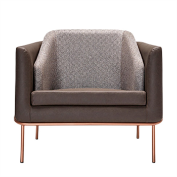 Anton Rose Metal Ayak Deri Detay Kahverengi Berjer