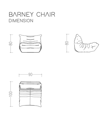 Barney Comfort Armchair Leather Light Gray