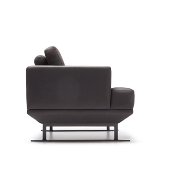 Bavaria Metal Ayak Deri Siyah Berjer