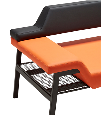 Berto Triple Sofa / Waiting Armchair Orange