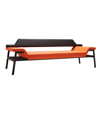 Berto Triple Sofa / Waiting Armchair Orange