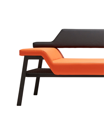 Berto Triple Sofa / Waiting Armchair Orange