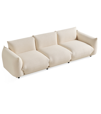 Costes Three-Seater Sofa Woven Linen Beige