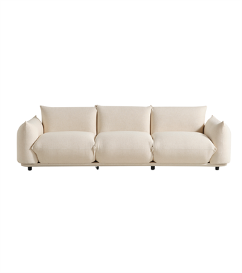 Costes Three-Seater Sofa Woven Linen Beige