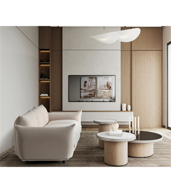 Costes Triple Sofa Velvet Beige