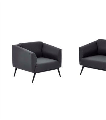 Daria Metal Ayak Siyah Berjer