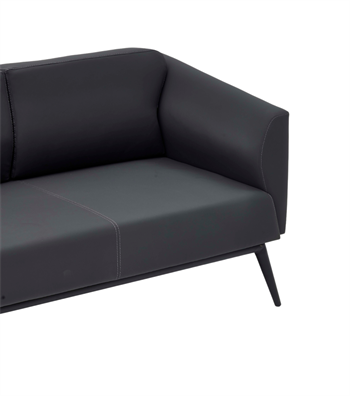 Daria Metal Leg Black Triple Sofa