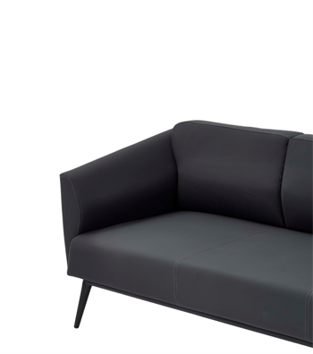 Daria Metal Leg Black Triple Sofa