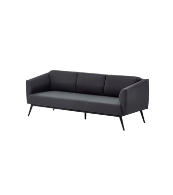 Daria Metal Leg Black Triple Sofa