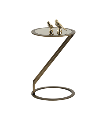 Davlin Metal Brass Cam Detay Yan Sehpa