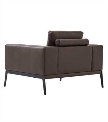 Espina Deri Metal Ayak Berjer Kahverengi