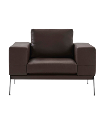 Espina Deri Metal Ayak Berjer Kahverengi