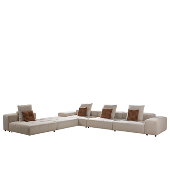 Fausto Comfort Beige Corner Sofa 5 Modules