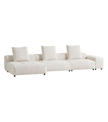 Fausto Comfort Beige Corner Sofa, Three Modules