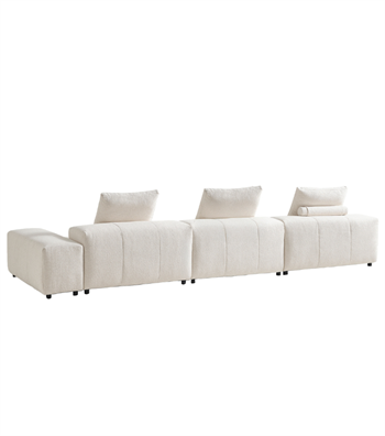 Fausto Comfort Beige Corner Sofa, Three Modules