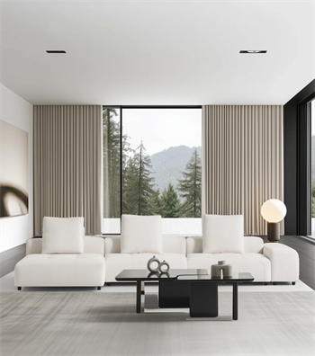 Fausto Comfort Beige Corner Sofa, Three Modules
