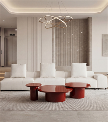 Faymon Ahşap Lake Bordo Yan Sehpa