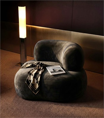 Gordon Lounge Siyah Kadife Berjer