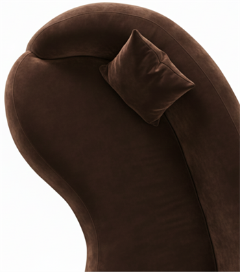 Gorki Sofa Velvet Dark Brown