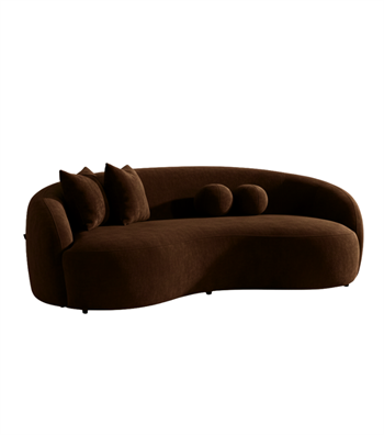 Gorki Sofa Velvet Dark Brown