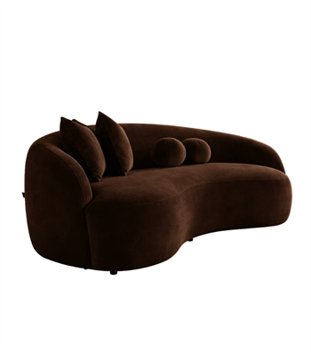 Gorki Sofa Velvet Dark Brown