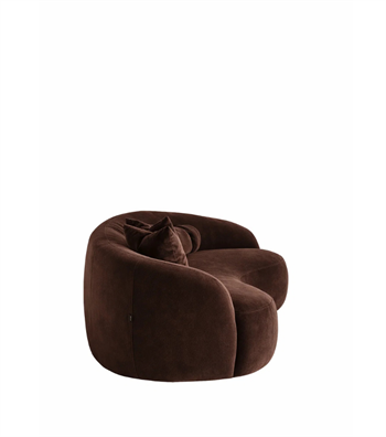 Gorki Sofa Velvet Dark Brown