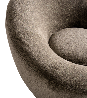 Gustav Swivel Leg Armchair Greige Brown