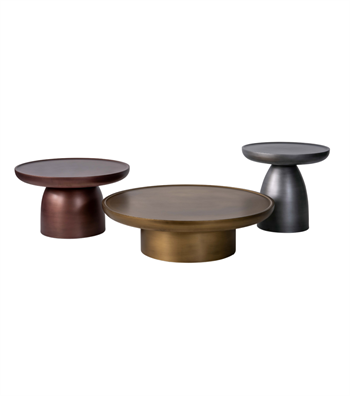 Hills Ahşap Üçlü Orta Sehpa Takımı Mushroom Color