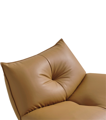 Java Comfort Swivel Armchair with Metal Legs Brown Leather
