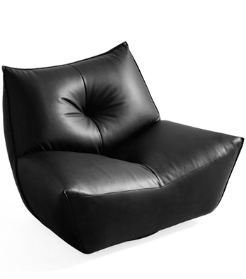 Java Comfort Döner Metal Ayak Berjer Deri Siyah