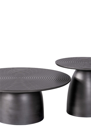 Khufu Ahşap İkili Orta Sehpa Takımı Silver