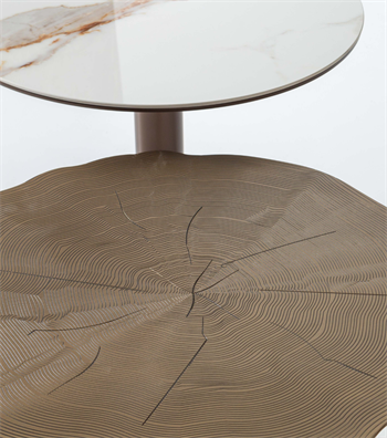 Killian Ahşap Üçlü Orta Sehpa Takımı Brass