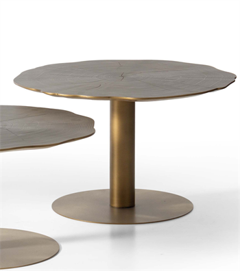 Killian Ahşap Üçlü Orta Sehpa Takımı Brass